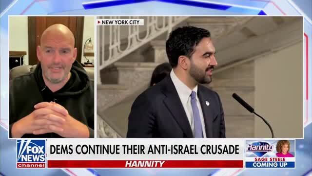 John Fetterman Calls Zohran Mamdani a ‘Clown’ for Claiming Authority to Arrest Benjamin Netanyahu