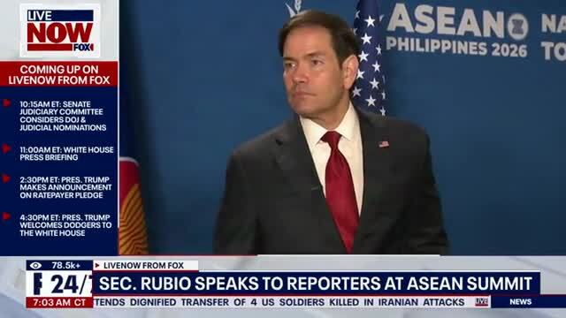 Sec. Rubio on Ukraine: You Can’t Have a Peace Deal if Both Sides Don’t Agree to It