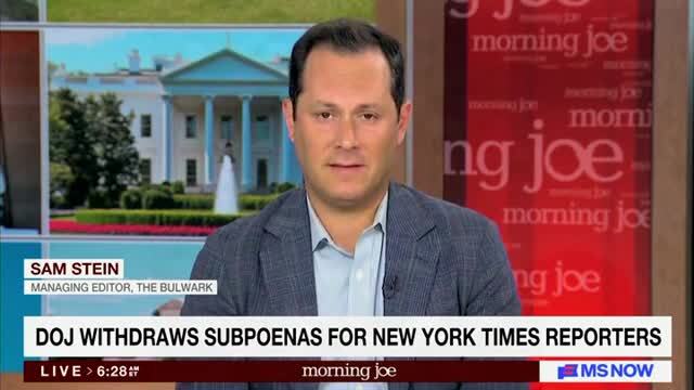 Sam Stein on ‘New York Times’ Subpoenas: W.H. Does Not Really Have Respect for the Right of a Free Press