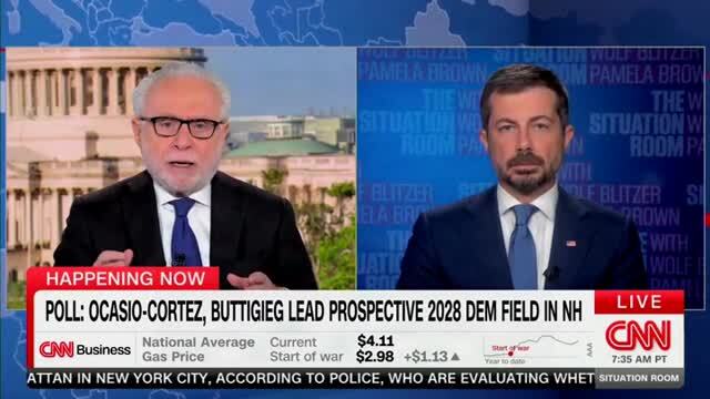 Buttigieg on Him and AOC Leading 2028 Dem Field in N.H.: ‘It Shows that There Are a Lot of Different Ways To Be a Democrat’