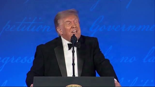 Trump at WHCA Dinner: I Hope Everyone Enjoyed Their Beef Tenderloin, Sec. Kennedy Ran Over the Cow in His Car and Cut It Up