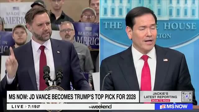 MS NOW Reports that J.D. Vance Has Become Trump’s Top Pick for 2028