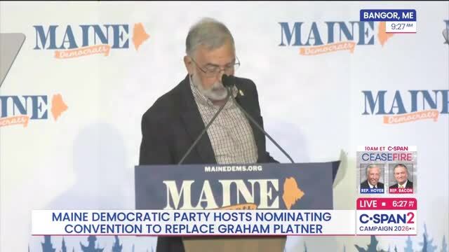 ‘It’s on Exhibit A, I Guess’: Maine Democrat Party Chair Can’t Find His Words During Senate Nominating Convention