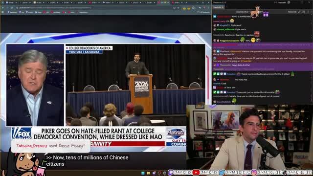 Hasan Piker Challenges Sean Hannity to Have Him on His Show