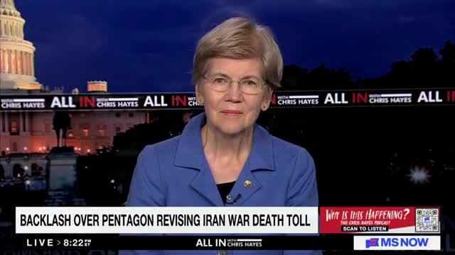 Elizabeth Warren on Backlash Over Pentagon Revising the Iran Death Toll: ‘An Act of Cruelty,’ Think What That Means for Those Families