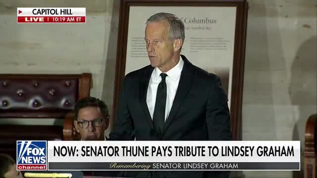 Leader John Thune Honors the Late Sen. Lindsey Graham: He Saw Injustice, and He Spoke Up, Fearlessly