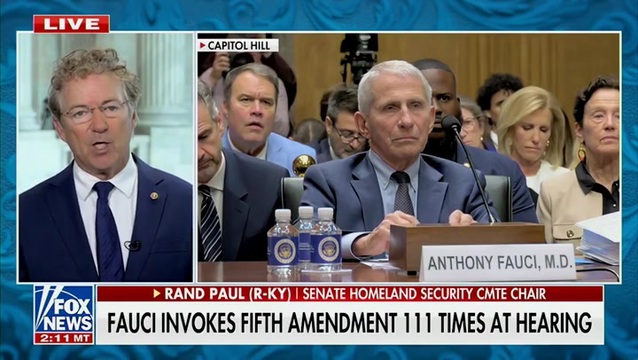 Rand Paul on Fauci Hearing: ‘I Was Disappointed; I Had Hoped that He Would Come Forward and Perhaps Apologize’
