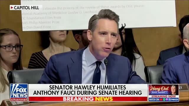 Josh Hawley: Fauci Get Rich During the Pandemic, Solicited Money from His Federal Office