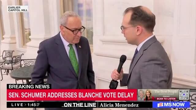 Schumer: I Hope Sen. Cornyn Will Hold Out on the Todd Blanche Nomination