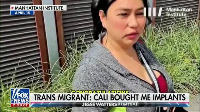 Watters: ‘Are You a Trans Migrant in Need of a Boob Job? Go to California’