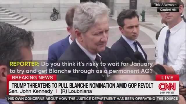 John Kennedy Warns Against Delaying Todd Blanche’s Appointment: The Congress ‘Could Be Very Different’ Come January