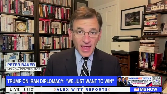 Peter Baker on Iran: No Sense That More Will Have a Different Effect, That’s the Problem, Trump Has Exhausted That Strategy