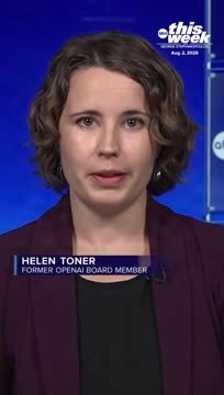 Fmr. OpenAI Toner: AI Companies ‘Have Trouble Controlling’ Technology After Anthropic Said Its AI Models Hacked Another Organization During Tests