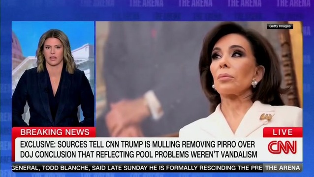 CNN: Trump Mulls Removing Jeanine Pirro over Reflecting Pool Filing