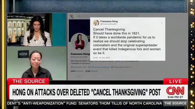 Francesca Hong Doubles Down on Calling Thanksgiving Problematic: ‘There Are Multiple Views But Views Can Evolve’