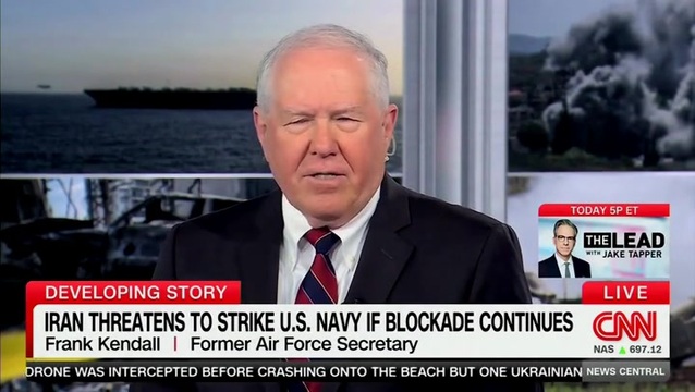 Frank Kendall on Iran’s Threats to Strike US Navy Over Blockade: It‘s Becoming Clear That Neither Side Can Benefit Much from This Conflict