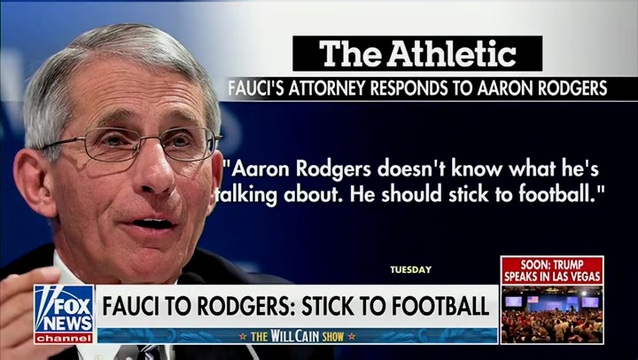 Fox News: Fauci’s Attorney Responds to Aaron Rodgers, Says ‘He Should Stick to Football’