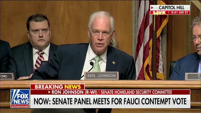 Sen. Ron Johnson on Fauci: ‘My Investigation Has Just Begun’