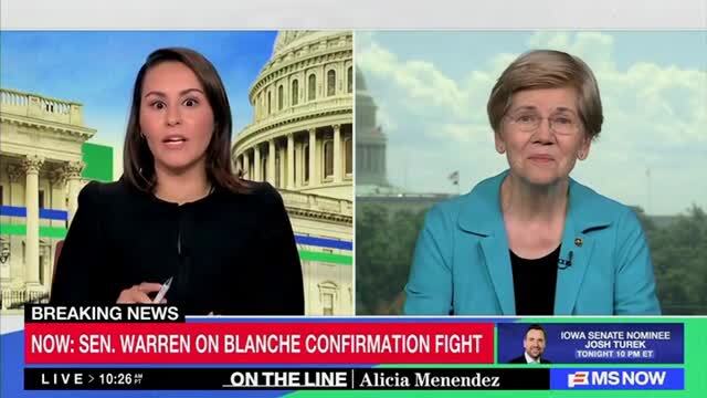 Elizabeth Warren: If There Are Republicans Who Are Eager to Cast a ‘Yes’ Vote on Todd Blanche, ‘Shame on Them’