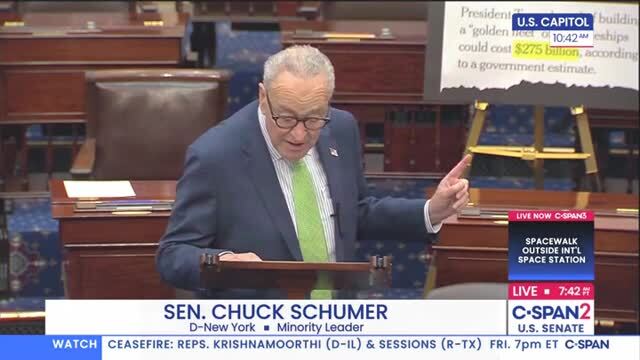 Schumer: Trump Would Rather Build Himself ‘a Golden Fleet of Battleships’ than Feed Hungry Kids