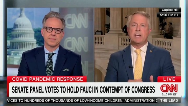 CNN’s Tapper to Sen. Marshall: ‘If You‘re Saying that the Autopen Pardon Isn‘t Legitimate ... Doesn‘t That Justify Fauci Pleading the Fifth?’