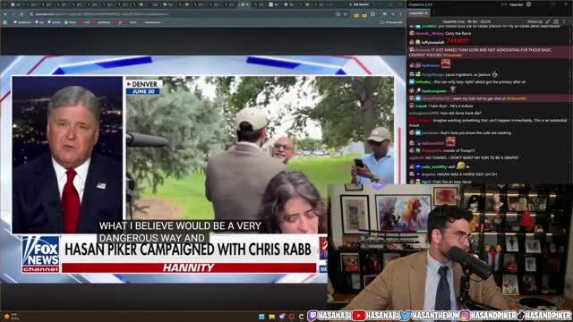Hasan Piker Cracks up at Clip of Chris Rabb Calling Sean Hannity ‘Scott’