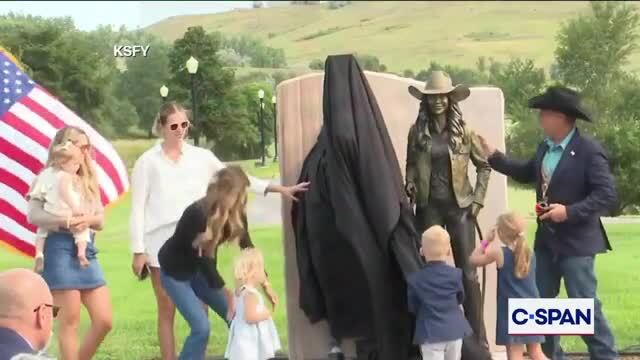 Fmr. Homeland Security Secretary Kristi Noem Attends Bronze Statue Unveiling that Honors Her Governorship of South Dakota