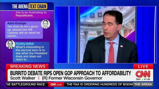 Scott Walker on Backlash Over TPUSA Spox ‘Burrito’ Comments Amid Inflation: Swing States Were Upset at Biden and Harris So They Voted for Trump