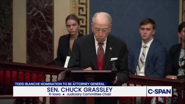 Sen. Grassley Pushes for the Confirmation of AG Nominee Blanche: ‘I Support His Nomination’