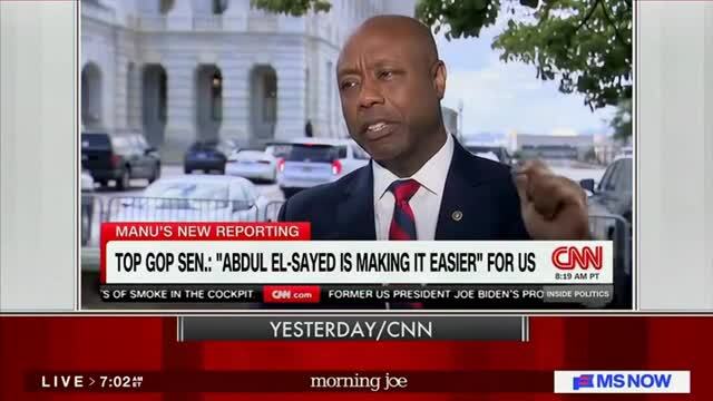 Jonathan Lemire Says Sen. Tim Scott Confronting Abdul El-Sayed Attack Ads Is ‘Pretty Offensive’
