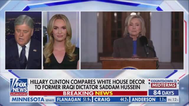 Hannity Trolls Hillary Saying Trump’s ‘Messing up’ the W.H.: ‘Do You Want Gold and Decorations ... or You Want Bill and Monica?’