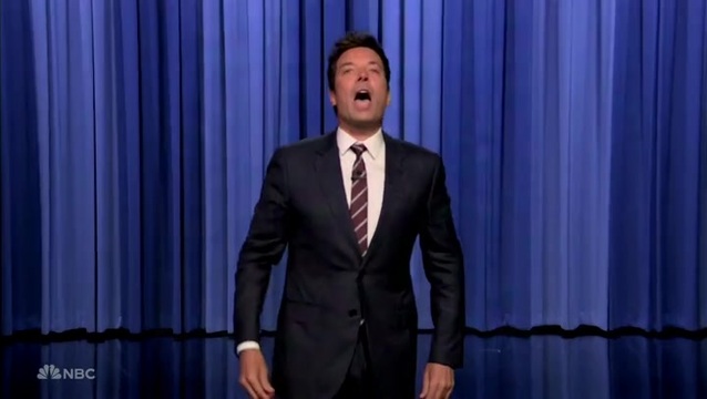JImmy Fallon Comes out of Catering Cart for The Tonight Show Entrance