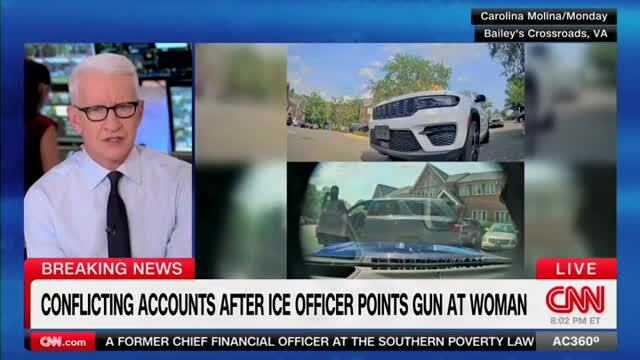 CNN Airs Footage of ICE Agent Pointing Gun at Motorist: ‘There’s No De-Escalating’