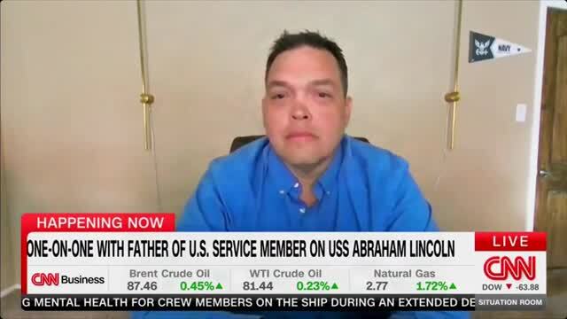 Father of U.S. Service Member on USS Abraham Lincoln to CNN: ‘I’ve Heard Pretty Positive Feedback About the Conditions There’ from My Child