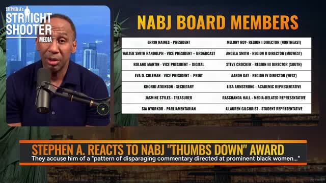 ‘This Is Political!’ Stephen A. Smith Accuses NABJ of Giving Him ‘Thumbs Down’ Award over Democrat Criticism