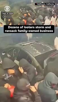 Dozens of Looters Broke into and Ransacked a Family-Owned Business During a Street Takeover in Bellflower, California on Saturday