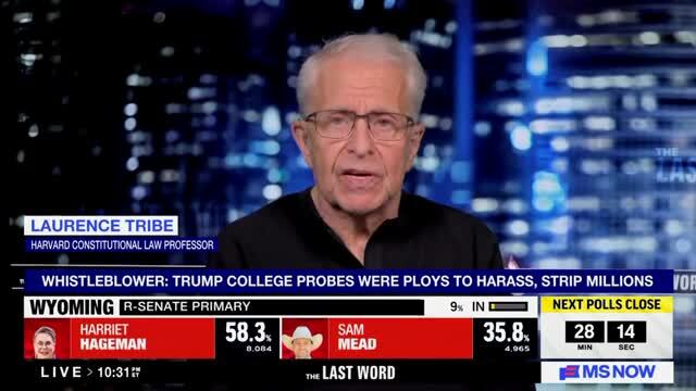Laurence Tribe Says Harvard University Should Have Fought Back Against Anti-Semitism