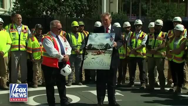 Trump Shows Reporters a Rendering of the New W.H. Helipad Amid Renovations: ‘The W.H. Was in Terrible Condition’