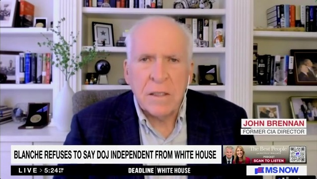 John Brennan Slams DoJ’s Statement Calling Its Independence a ‘Myth:’ ‘Surreal’ — Justice System Is ‘Turned on Its Head’