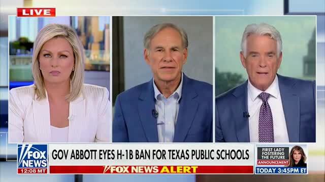 Gov. Abbott on His Push to Ban Texas Public Schools from Hiring Workers on H1B Visas: ‘What Values Are They Teaching Our Kids?’