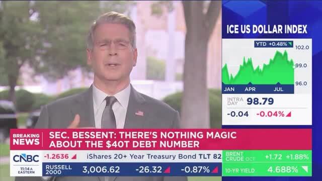 Sec. Scott Bessent: The Strong Dollar Policy Is That the U.S. Economy Is Pulling Away from the Rest of the World