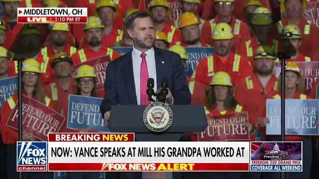VP Vance in His Hometown of Middletown, OH: Papaw Was a Welder in This Place for 40 Years, and Today His Grandson Stands as the VP of the U.S.