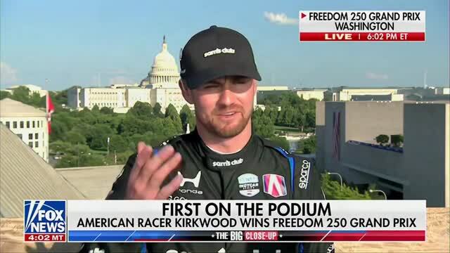 Freedom 250 Grand Prix Winner, Kyle Kirkwood: It’s a Pretty Big Deal to Have President Trump Cheering Me On as a Proud American