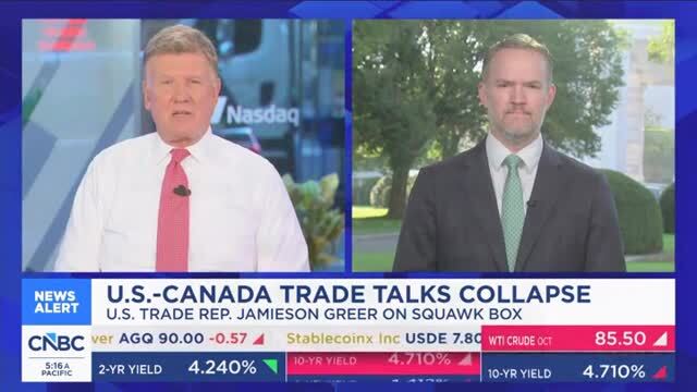 Trade Rep. Greer on Canada Trade Talks Collapse: ‘They Simply Wanted More … and We Weren’t Prepared To Do That’