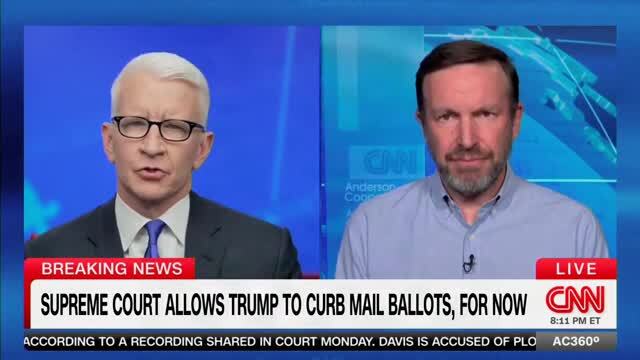 Chris Murphy Claims Trump Will Instruct Either the Dept. Of Homeland Security or the Postal Service to Remove People from the Voter Rolls