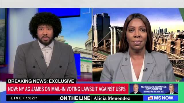 AG Letitia James: The U.S. Postal Service and POTUS Don’t Have Jurisdictions Over Elections, States Do