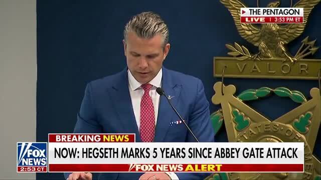Sec. Hegseth Honors 3 Marines Amid the Abbey Gate’s Withdrawal: We’re Here to Look You in the Eye and to Deliver the Recognition You Earned