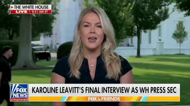 Karoline Leavitt’s Final Interview as WH Press Sec.: It’s Bittersweet, ‘I’m Leaving a Job That I Love’