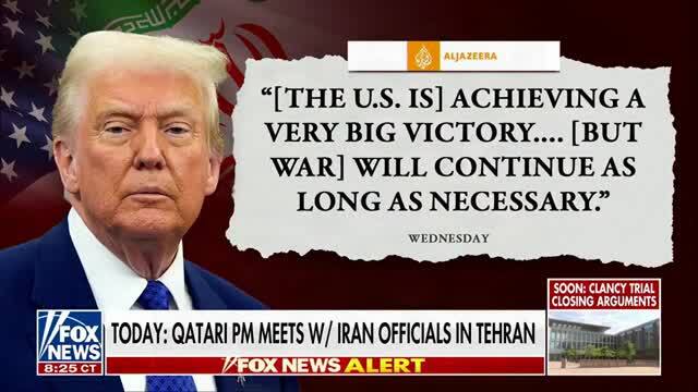 Trey Yingst on Iran: Qatar’s PM Arrives in Tehran to De-Escalate the War, Trump Warns That the U.S. Will Keep Fighting as Long as Necessary