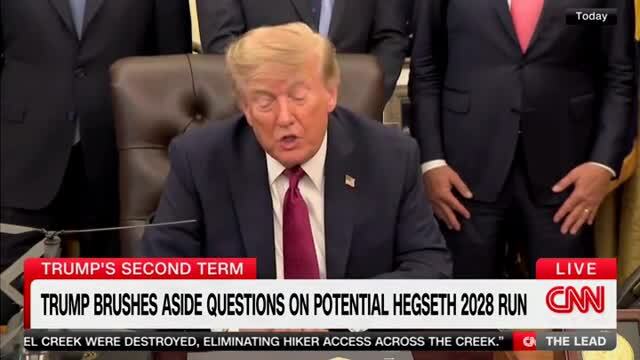 Trump Brushes Aside Questions on Potential Hegseth 2028 Run: ‘It‘s Very Early to Talk About That’